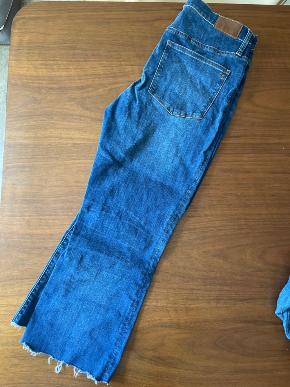 Madewell Classic Blue Denim Jeans with Raw Hem